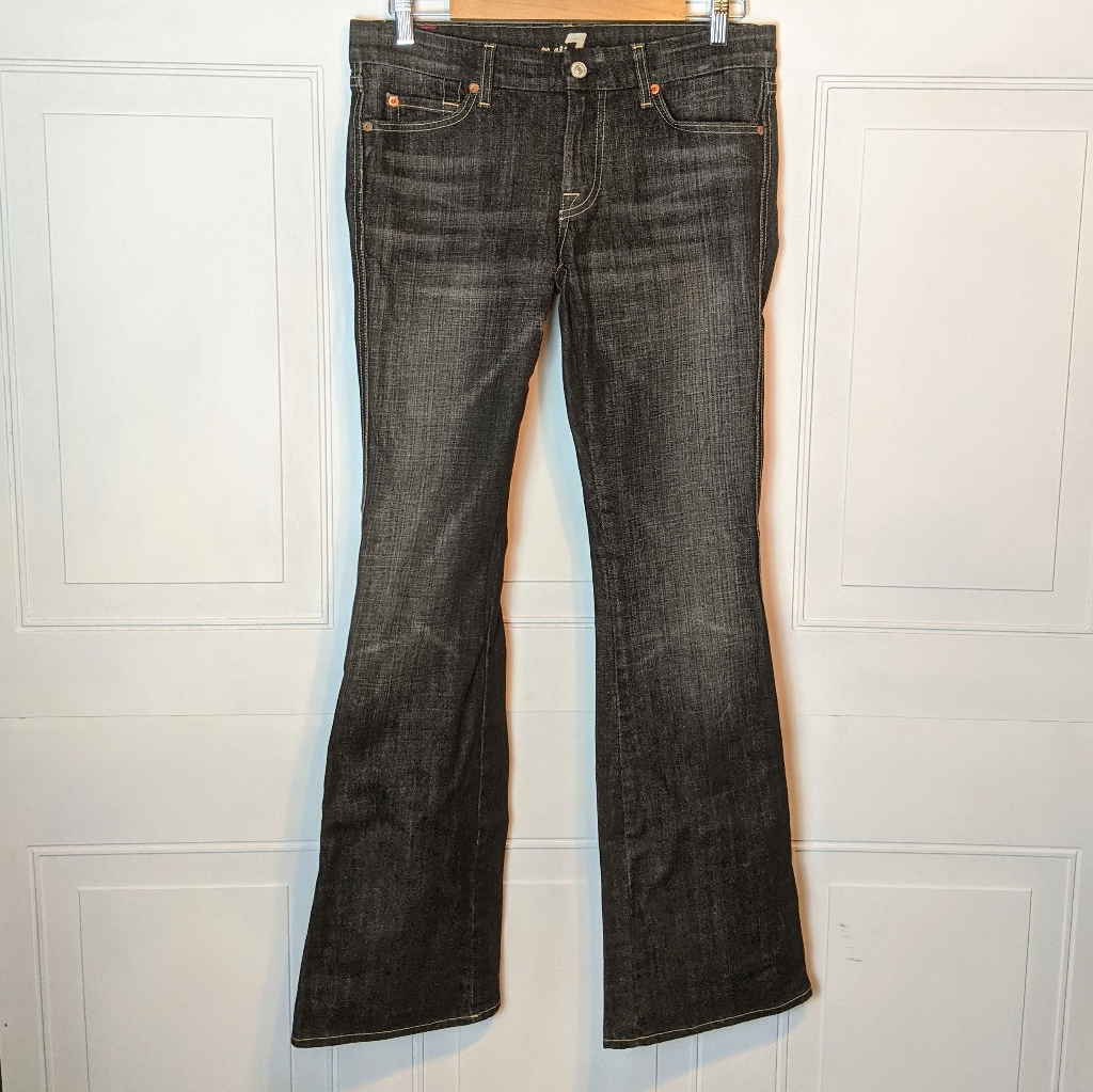 7 Fam 'A' Pocket Flare-Leg Dark Wash Size 30
